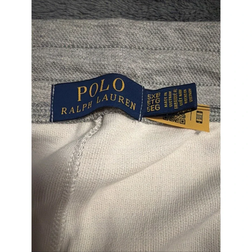 5XB Polo Ralph Lauren Double Knit Tech Fleece Gray Jogger Sweat Pants Men's